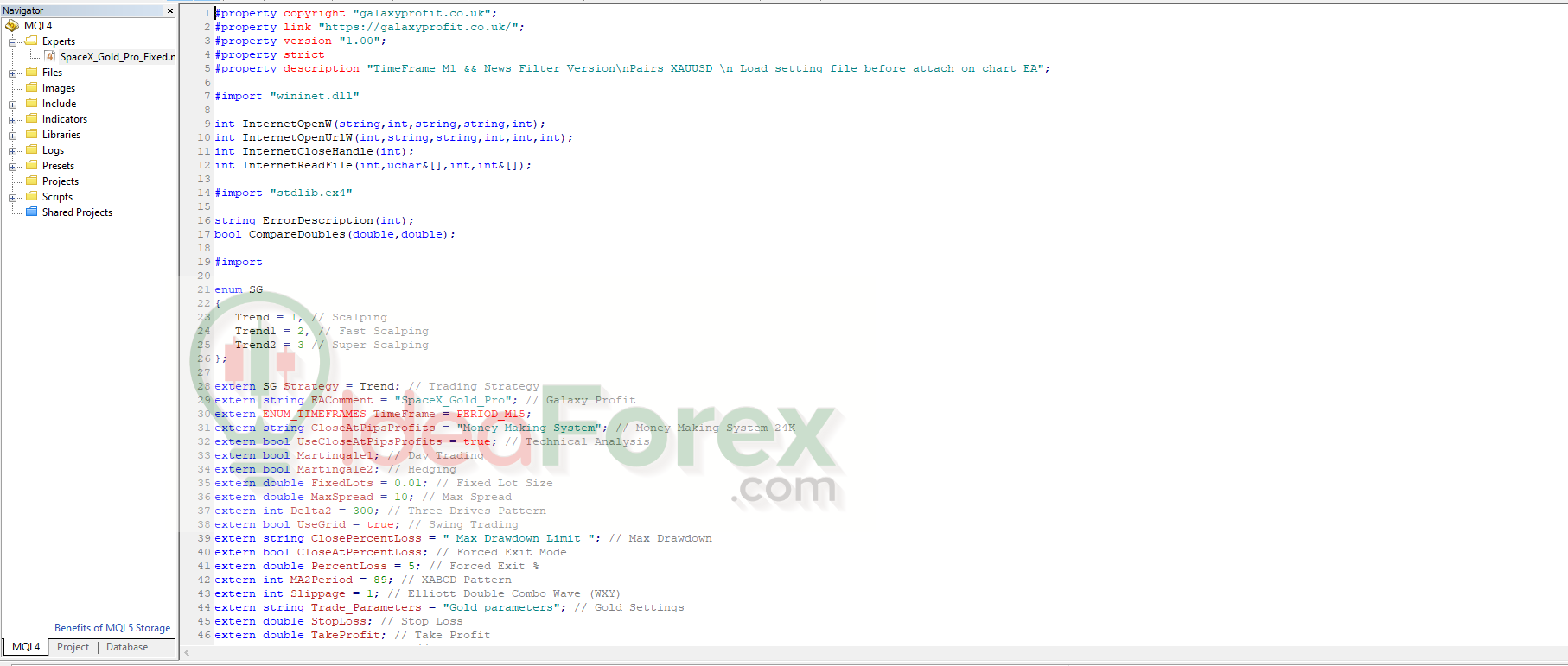 SpaceX Gold Pro EA Source Code