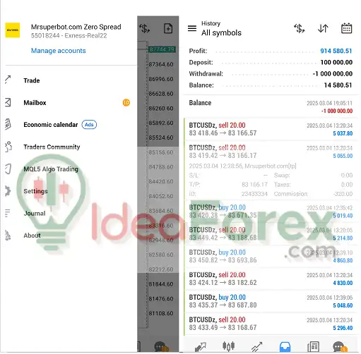 The EA MT4 Live Results