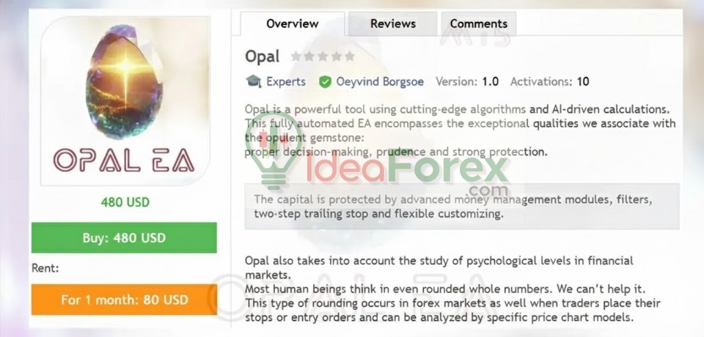 Opal EA MT4 Overview